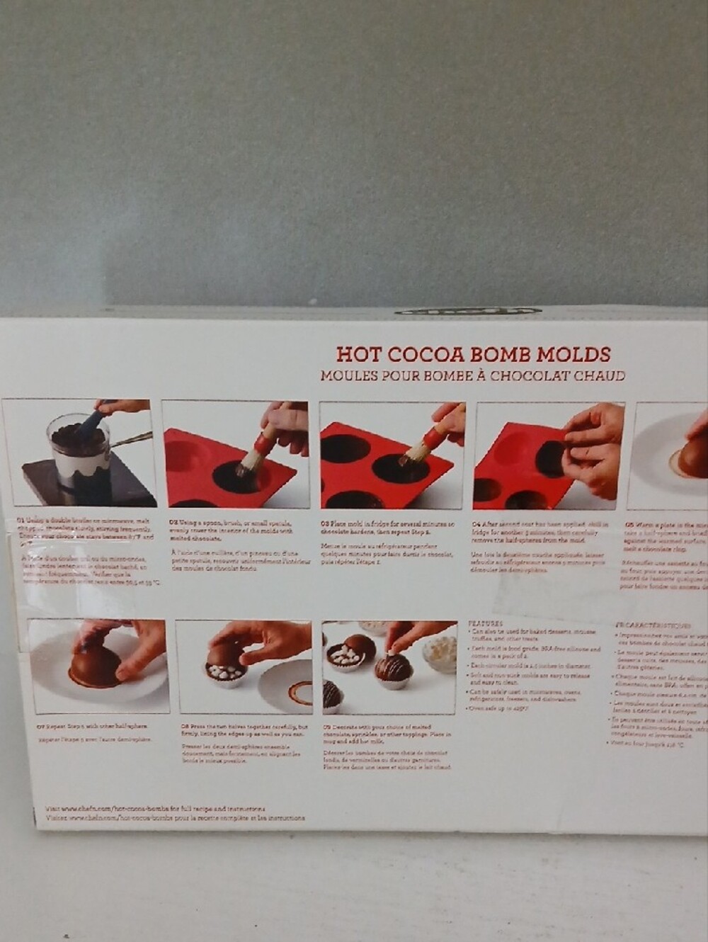 Red Silicone Hot Cocoa Bomb Molds - 6-Cavity - Picture 2 of 2